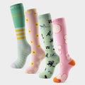 Pattern Party Bamboo Compression Socks 4 Pack