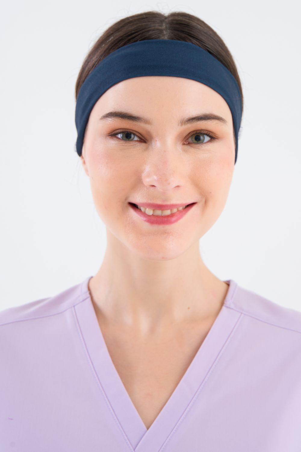 Navy Headband and Mask Holder