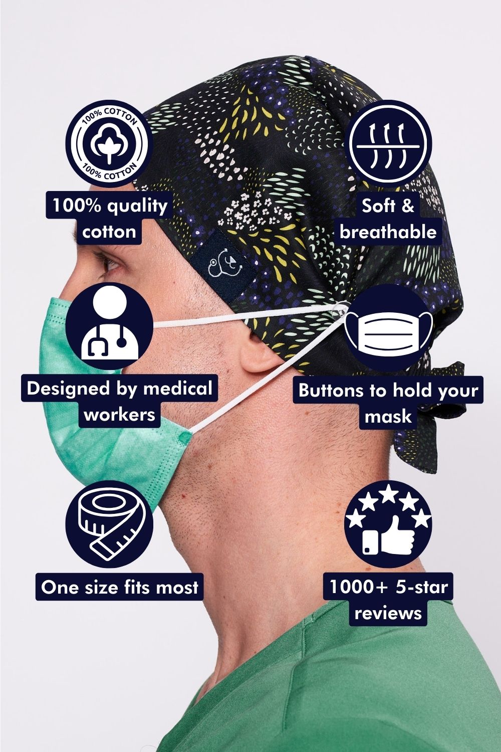 Spring Meadow Scrub Cap