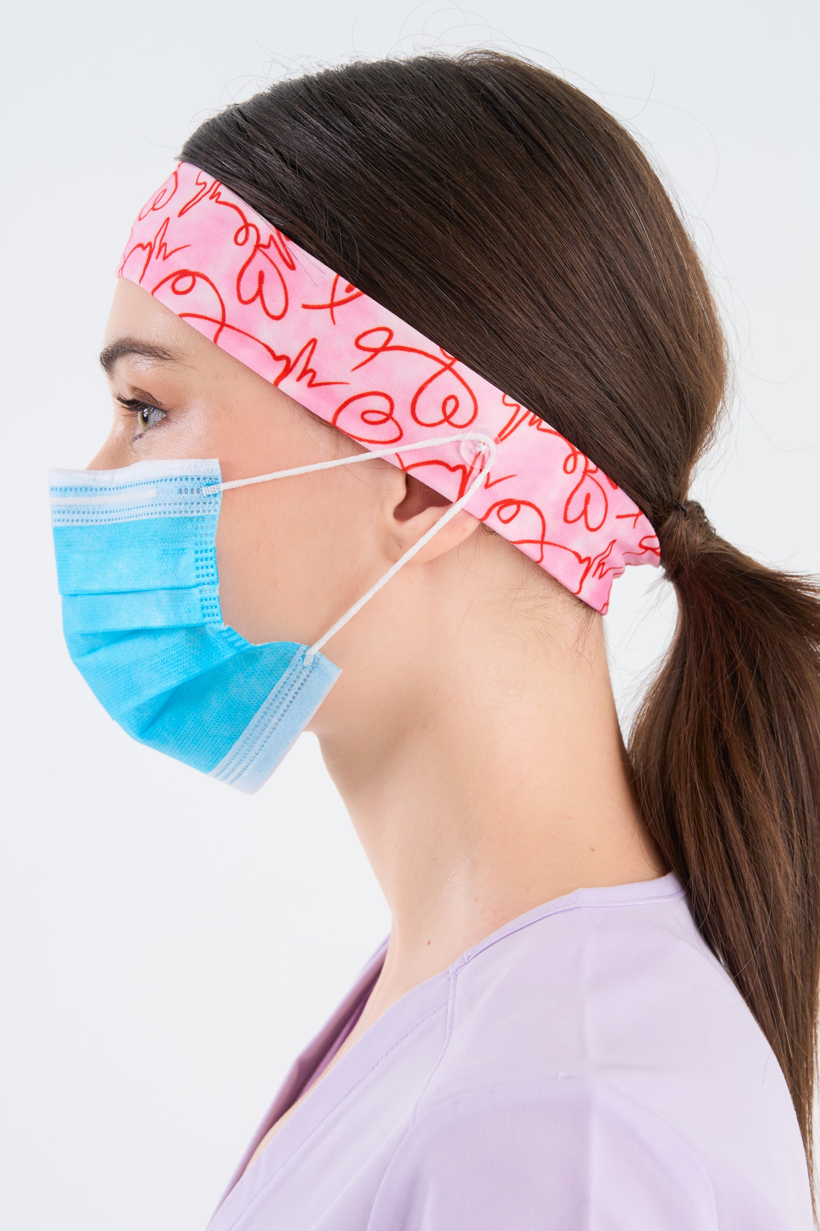 Heartbeat Headband and Mask Holder