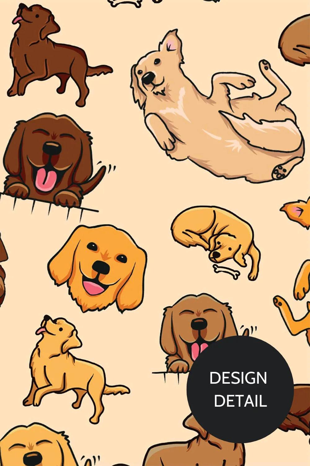 Dr. Woof Labrador Surgical Scrub Cap Design Closeup