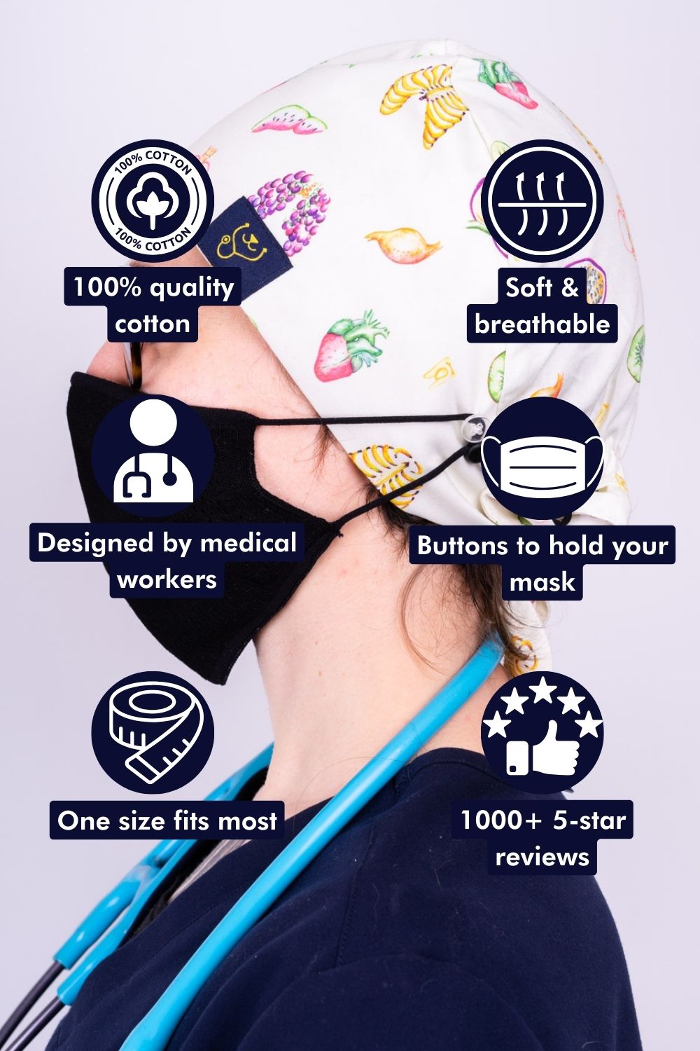 Almost Anatomical Scrub Cap by Dr. Lauren Squires