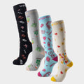 Positive Vibes Bamboo Compression Socks 4 Pack