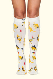 Dino Party Bamboo Compression Socks