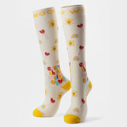 Positive Vibes Bamboo Compression Socks 4 Pack