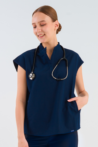 Women's Drape-Fit Oversized Scrub Top