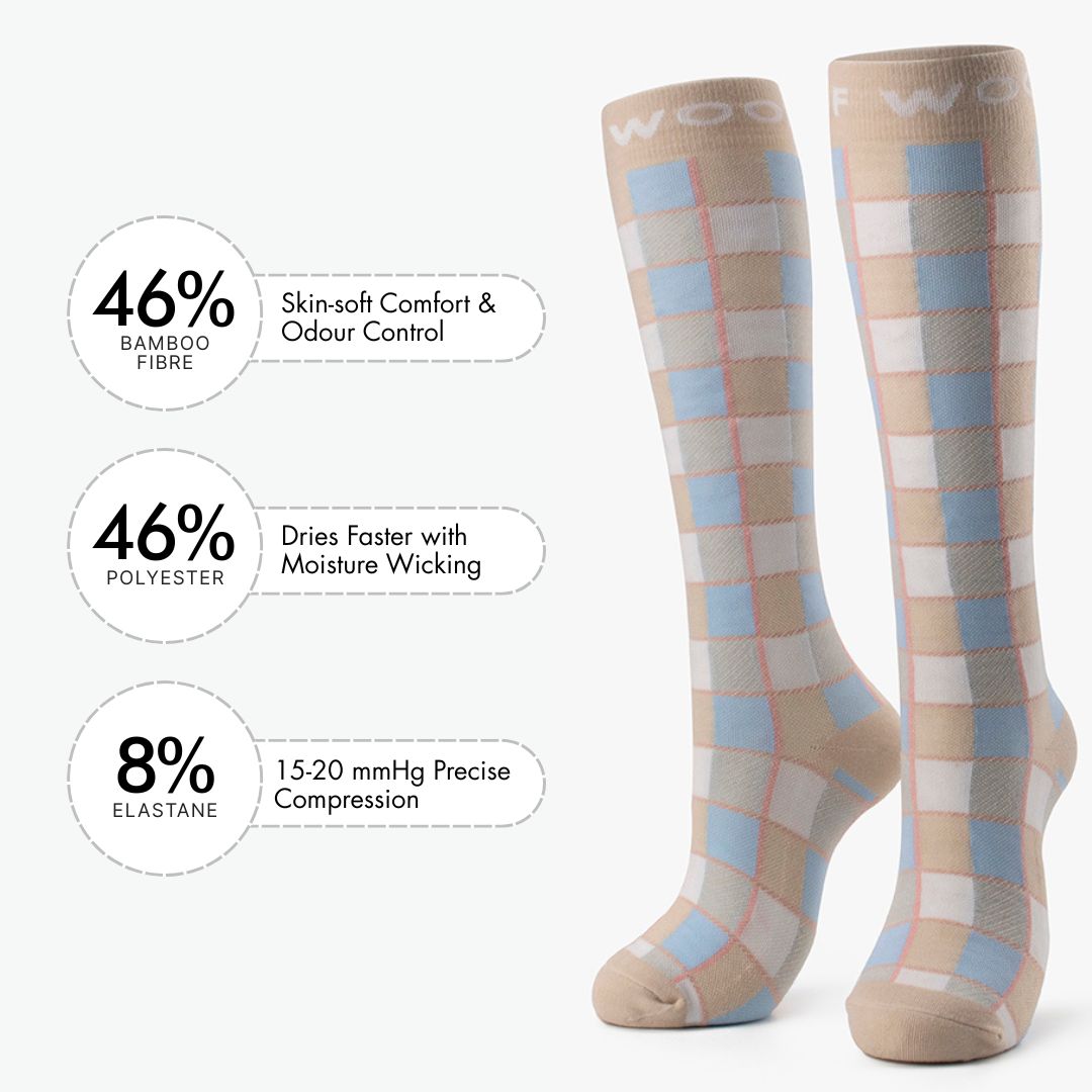 Blueberry Pie Bamboo Compression Socks