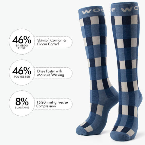 Checkmate Bamboo Compression Socks