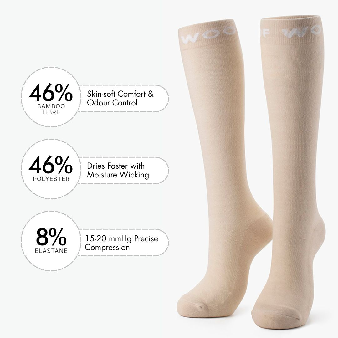 Nude 1 Bamboo Compression Socks