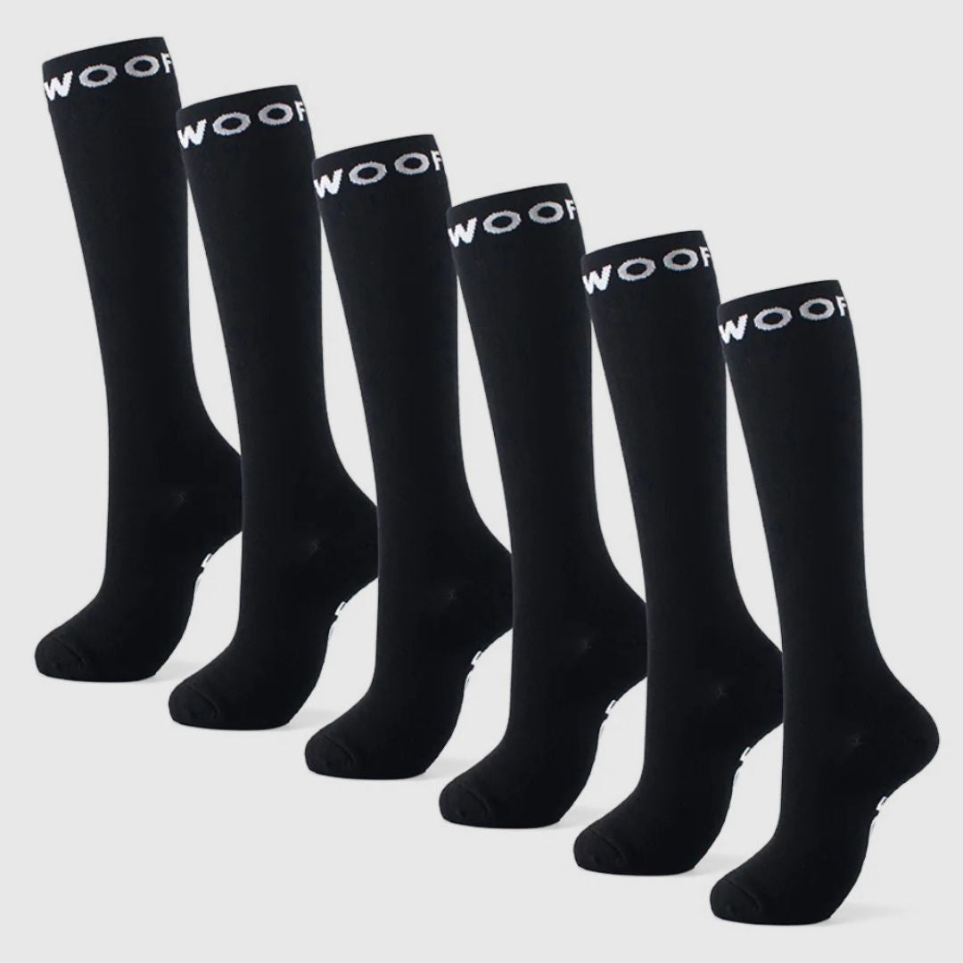 Black Bamboo Compression Socks 6 Pack