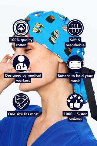 Sushi Scrub Cap