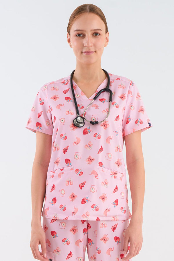 Organs Women’s 3-Pocket Scrub Top