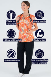 Sunburnt Country Women’s 3-Pocket Scrub Top