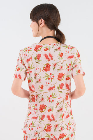 Bushland Blooms Women’s 3-Pocket Scrub Top