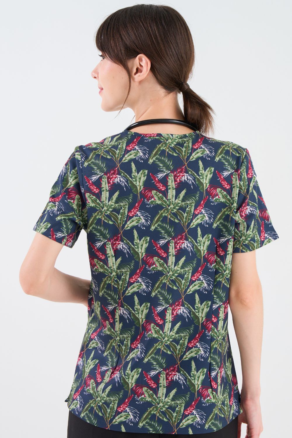 In the Jungle Women's 3-Pocket Scrub Top