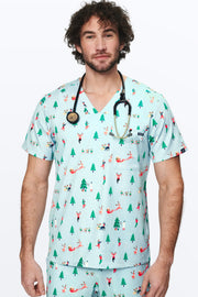 Ho Ho Hospital Men’s 3-Pocket Scrub Top