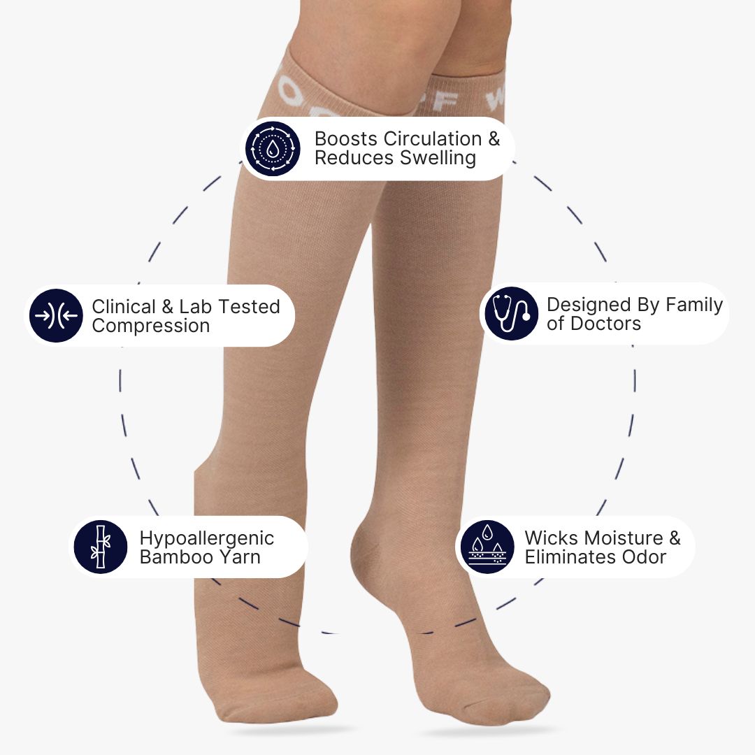 Nude 2 Bamboo Compression Socks