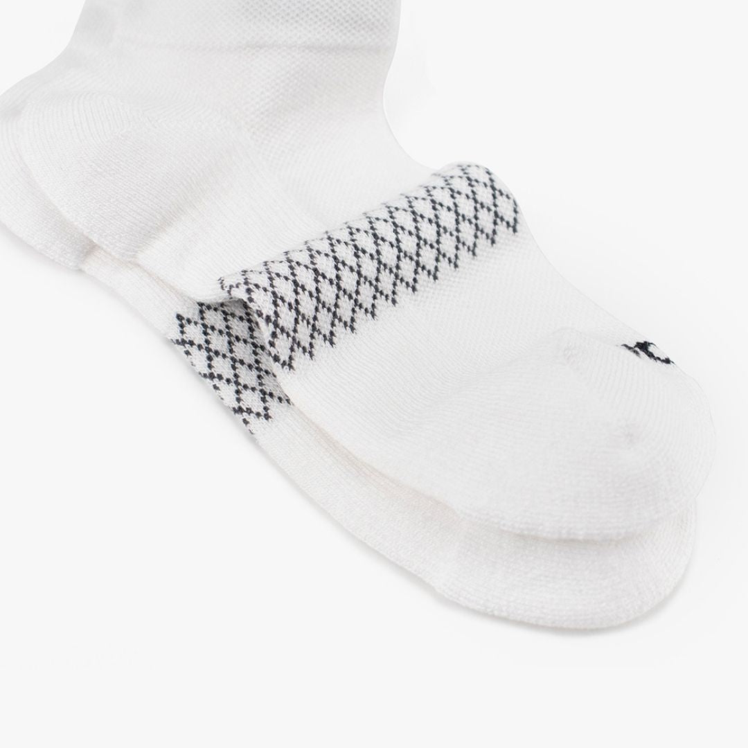 White Bamboo Ankle Compression Socks