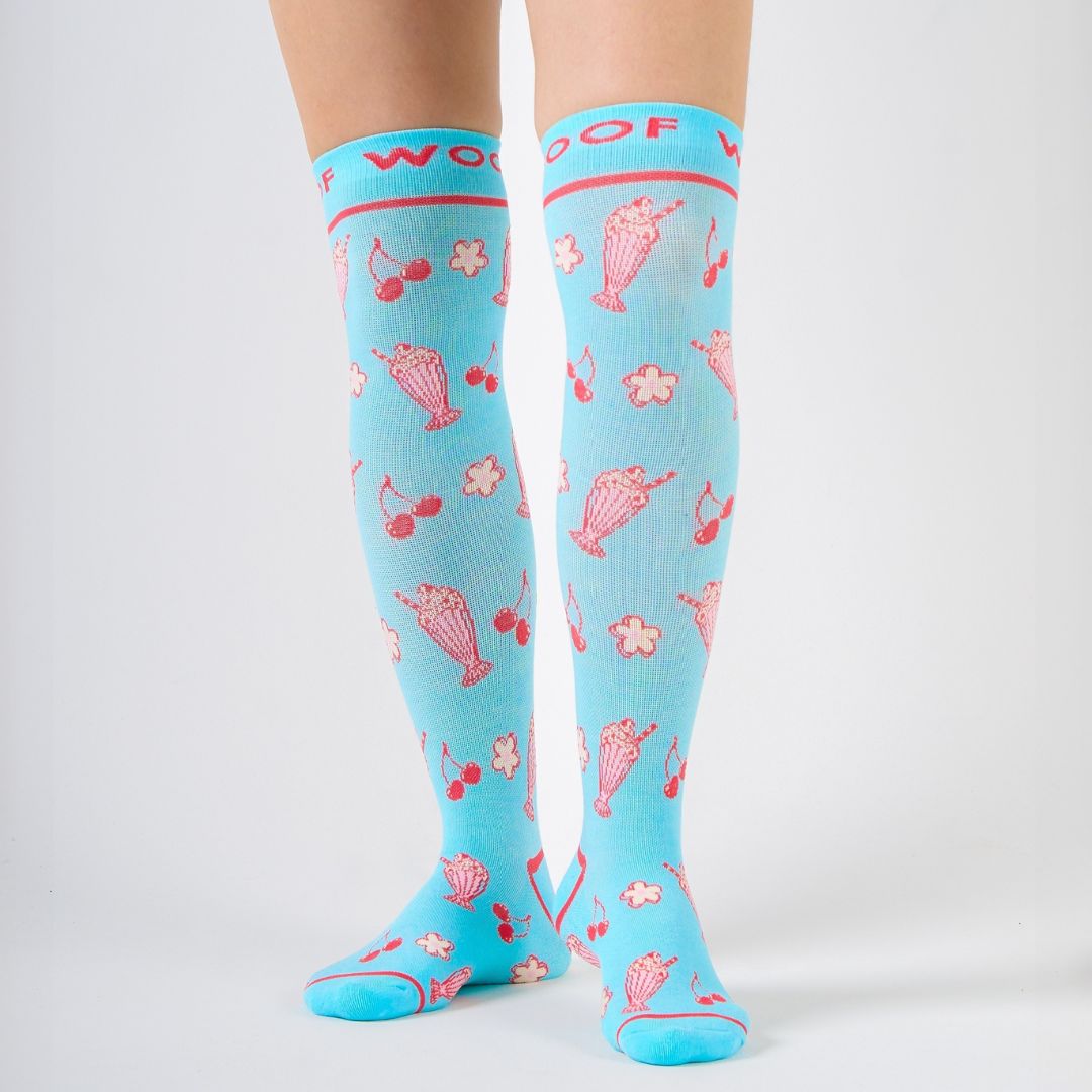 Cherry Milkshake Bamboo Compression Socks