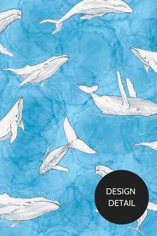 Dr. Woof Whales Surgical Scrub Cap Closeup